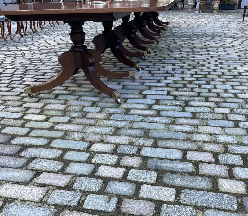 Rare 28 Seater 6 Pilar Antique George III Quality Mahogany Dining Table 72 x 161 x 609 cm - Image 19